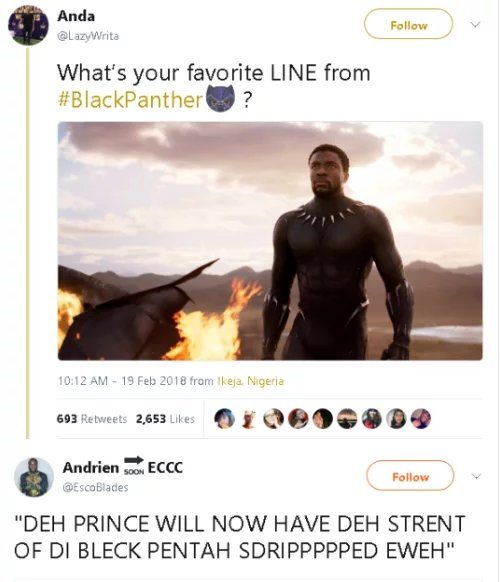 What's your favorite line from Black Panther?