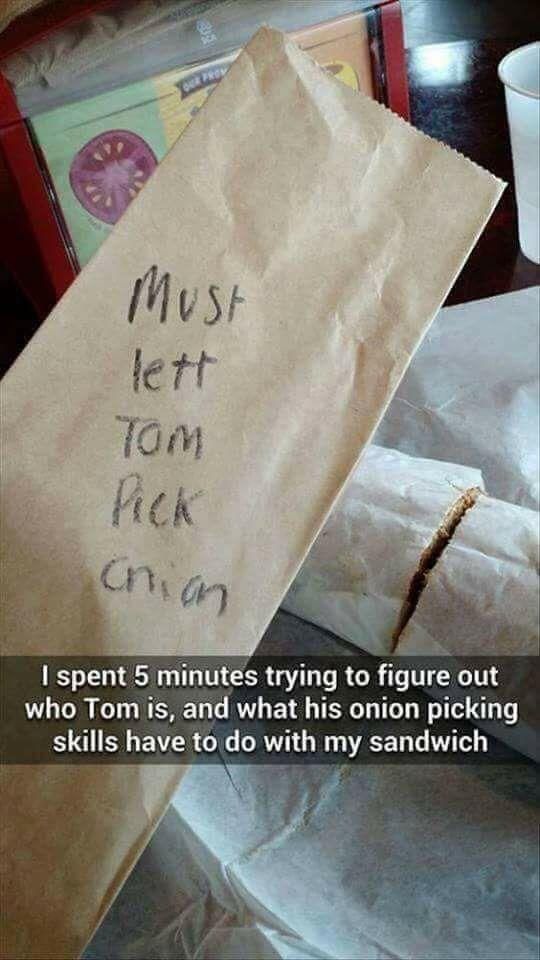 Tom picks the best onions!