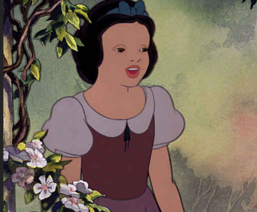 I still can't stop laughing at this damn picture of snow white without her make up.