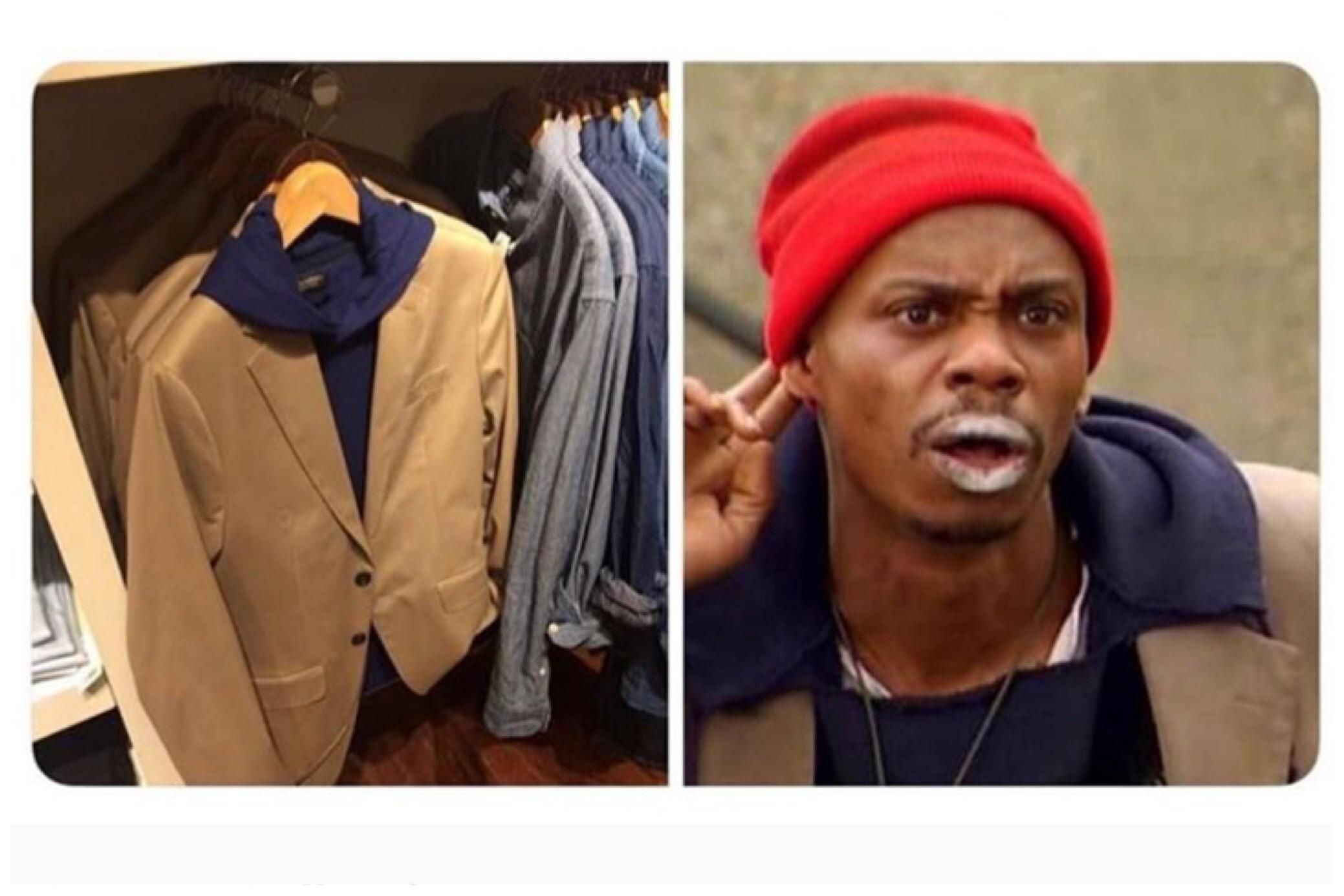 They’re selling Dave Chappelle’s crackhead outfit at Banana Republic.