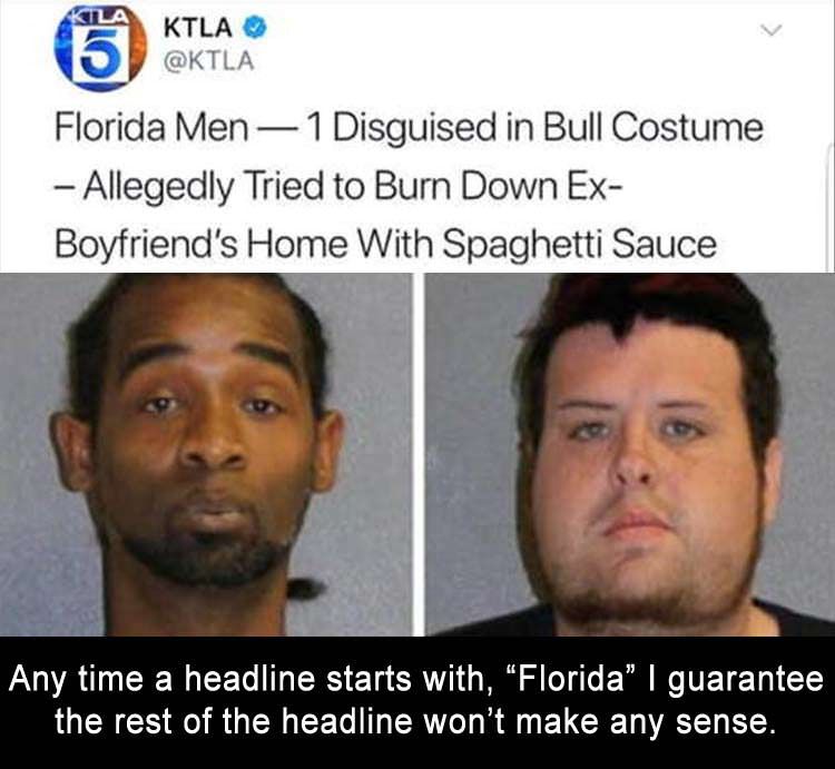 Florida, bull costume, spaghetti sauce