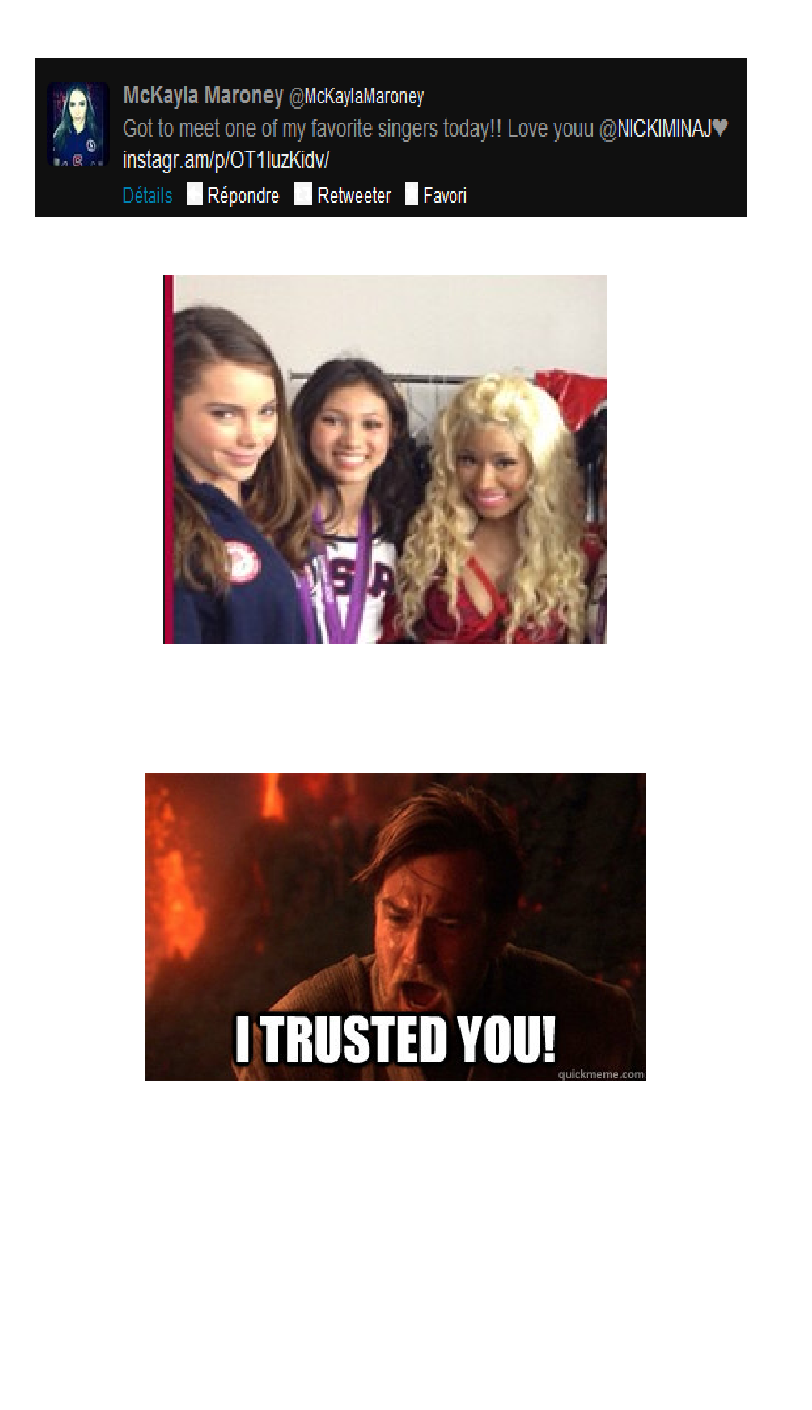 McKayla! how could you?!