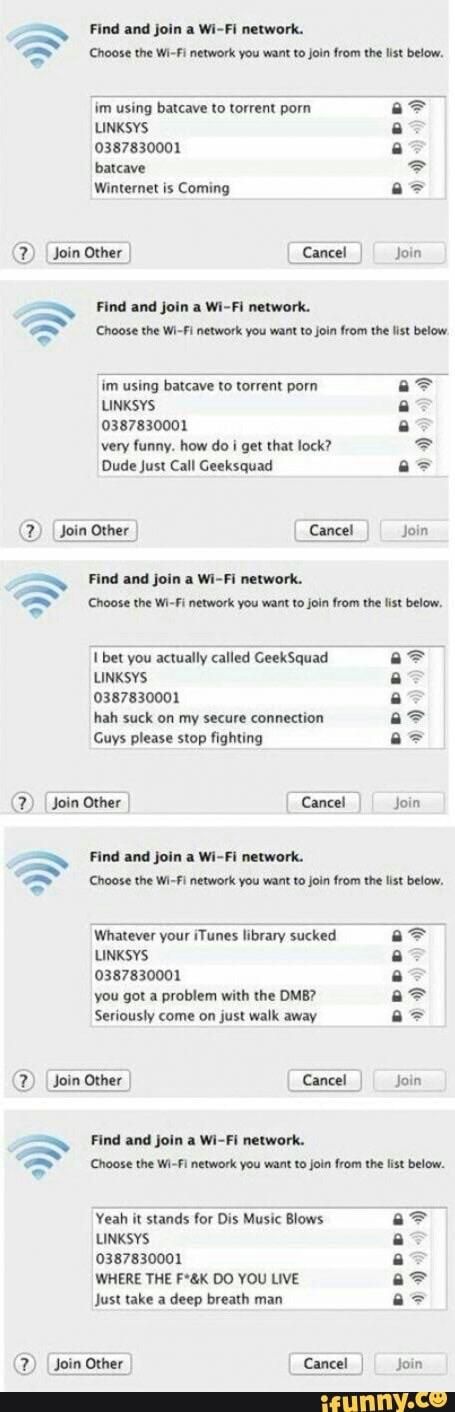 They really just argued through WiFi names