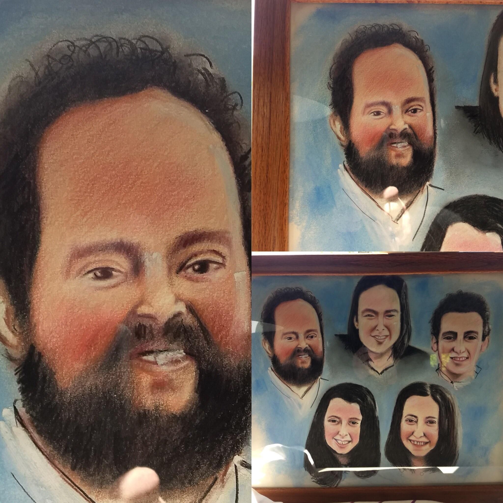 My boyfriend’s aunt commissioned her coworker to do a family portrait for her mother. 6 months & $50 later... worth it.