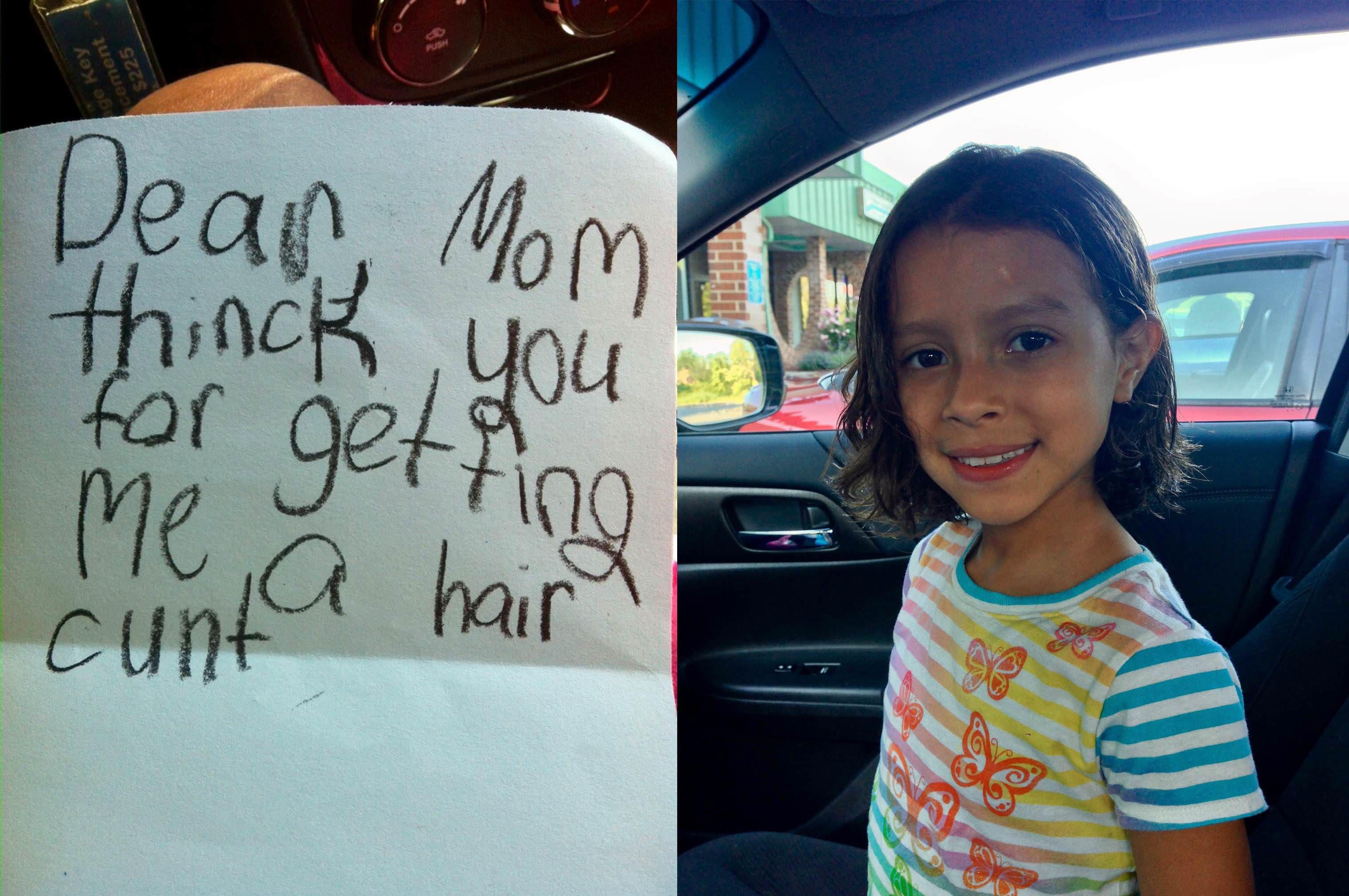 First haircut thank you letter ...