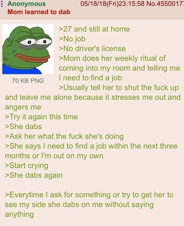 Anon gets dabbed on