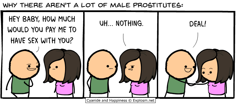 Why there aren't many male prostitutes