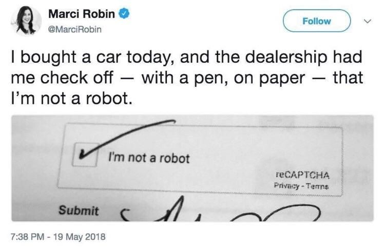 I swear i’m not a robot!