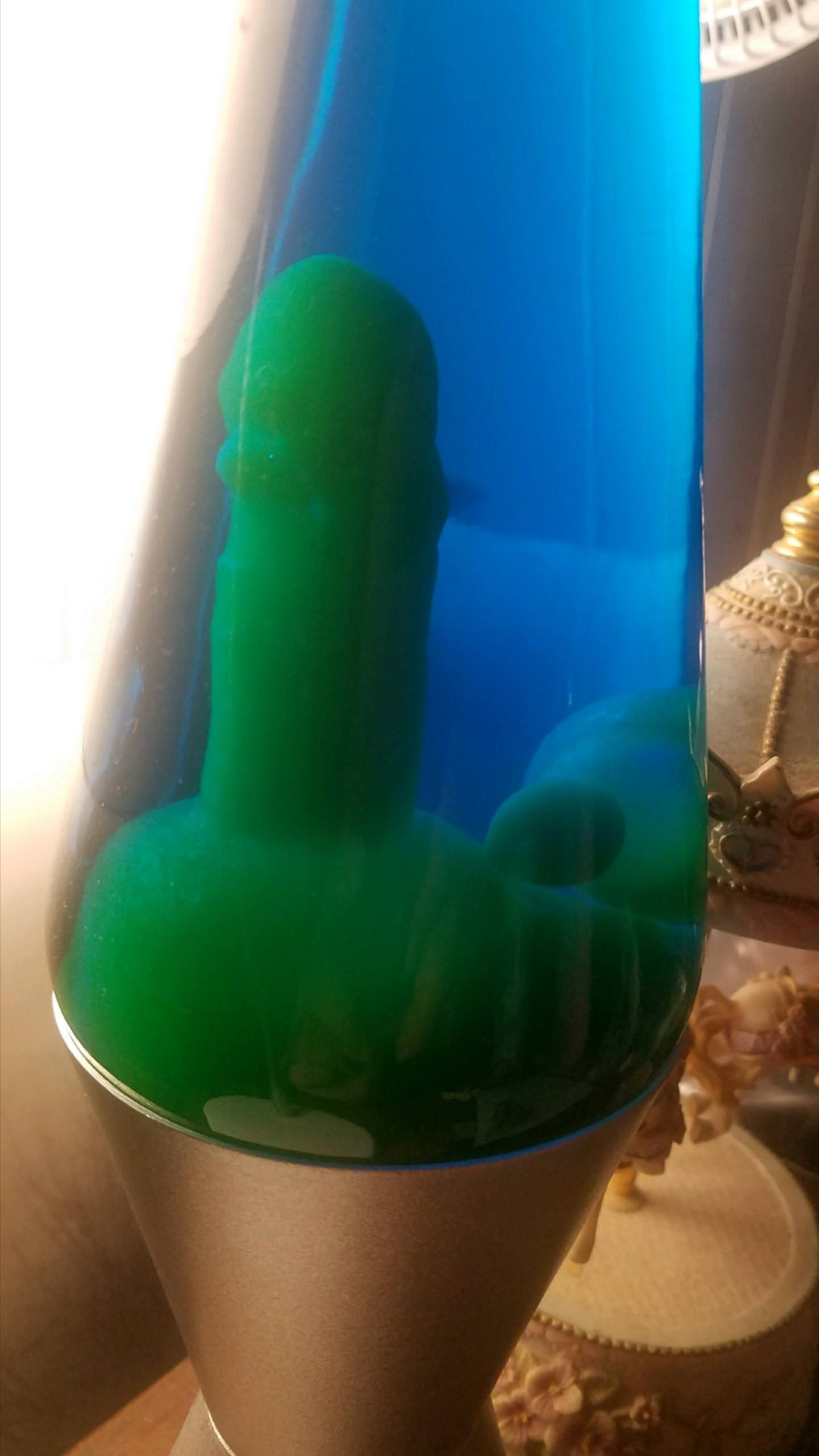 Wife went to turn the lava lamp on,
