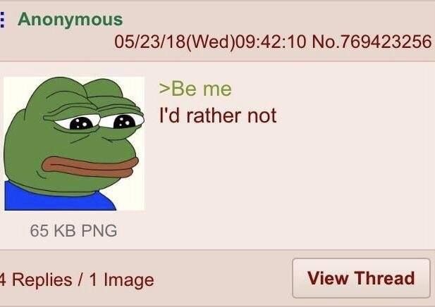 Anon being himself