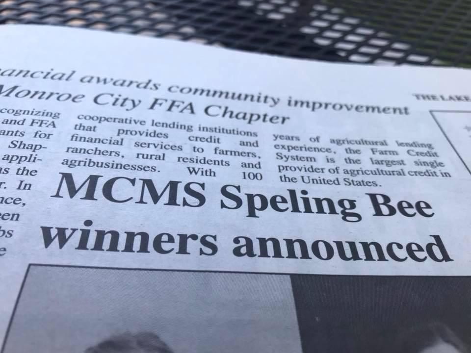 Spotted in my hometown newspaper