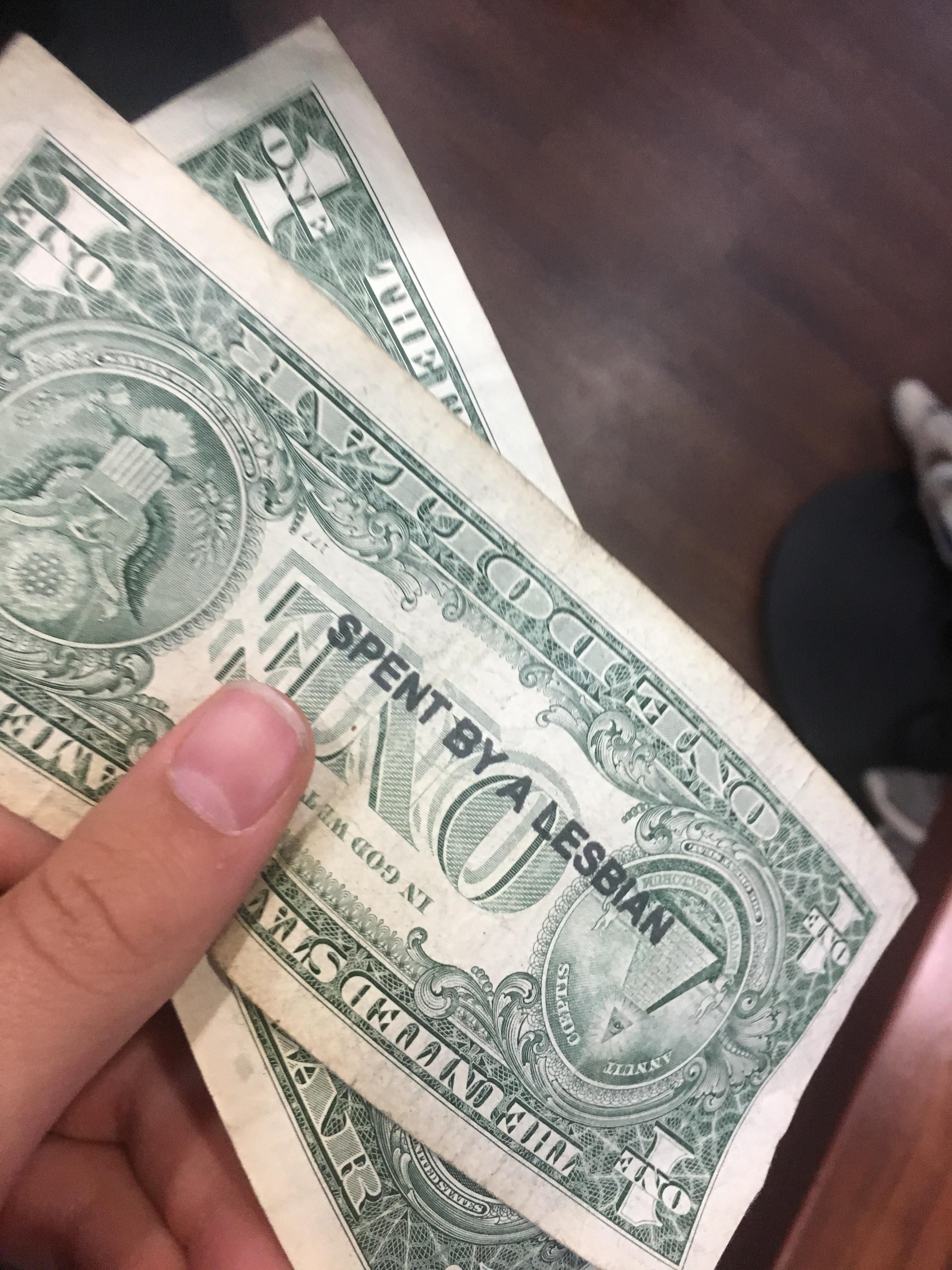 This dollar bill I got as change today
