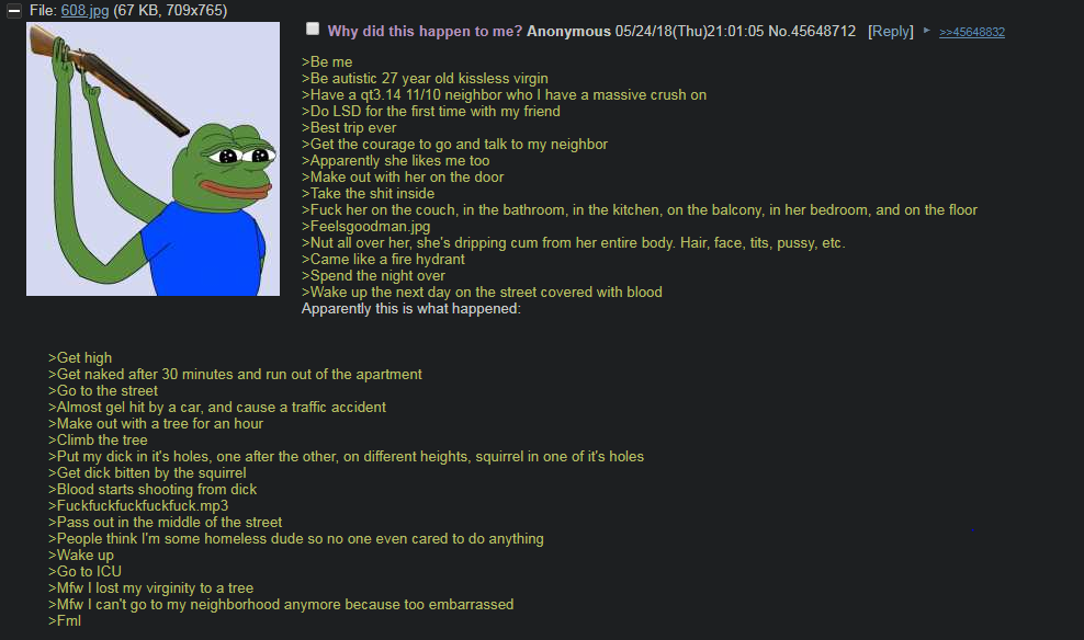 Anon loses his virginity on LSD