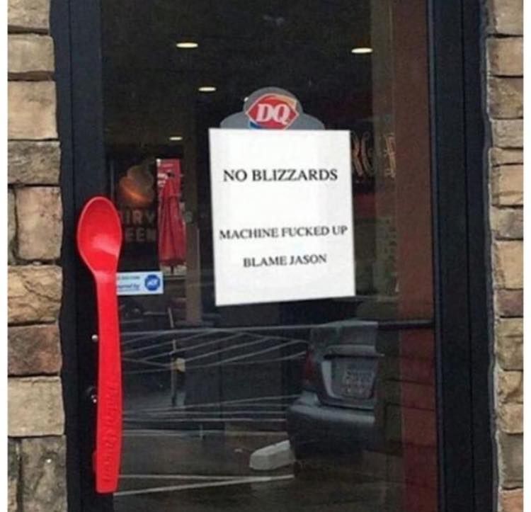 Blizzard Machine Broke
