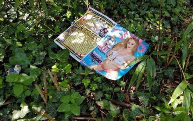 Shout outs to the people who left porn in woods to be discovered.