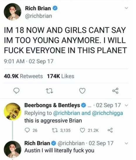 Brian is aggressive