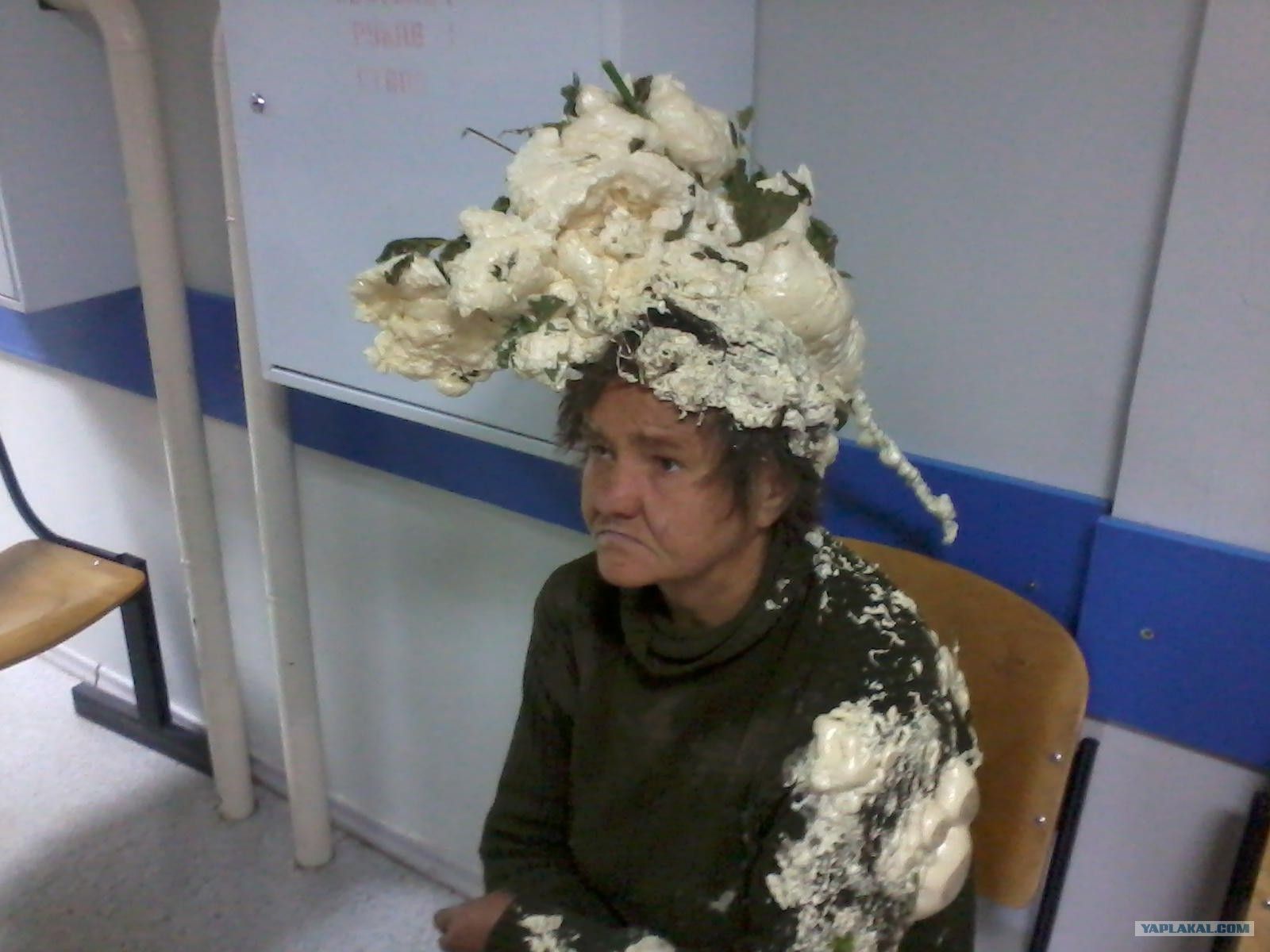 Woman ends up in hospital after mistaking builders expanding foam for hair mousse.