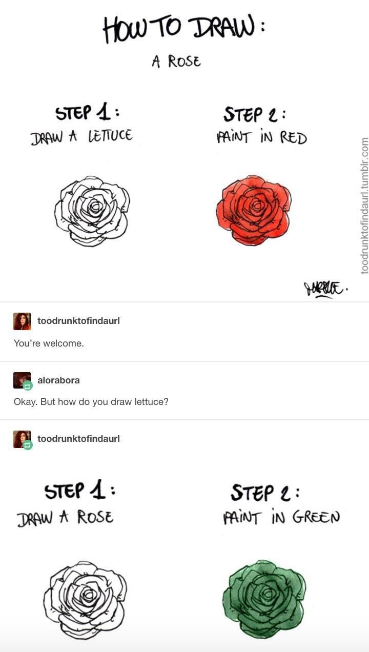 How to draw: a rose