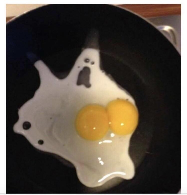 Ghost egg scared of its own tits.