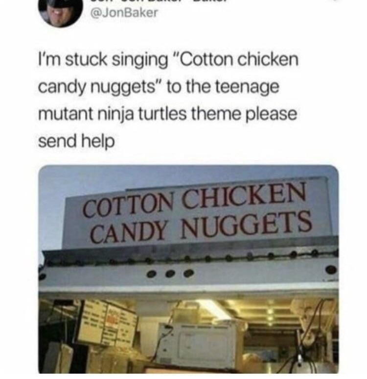 Cotton chicken candy nuggets!