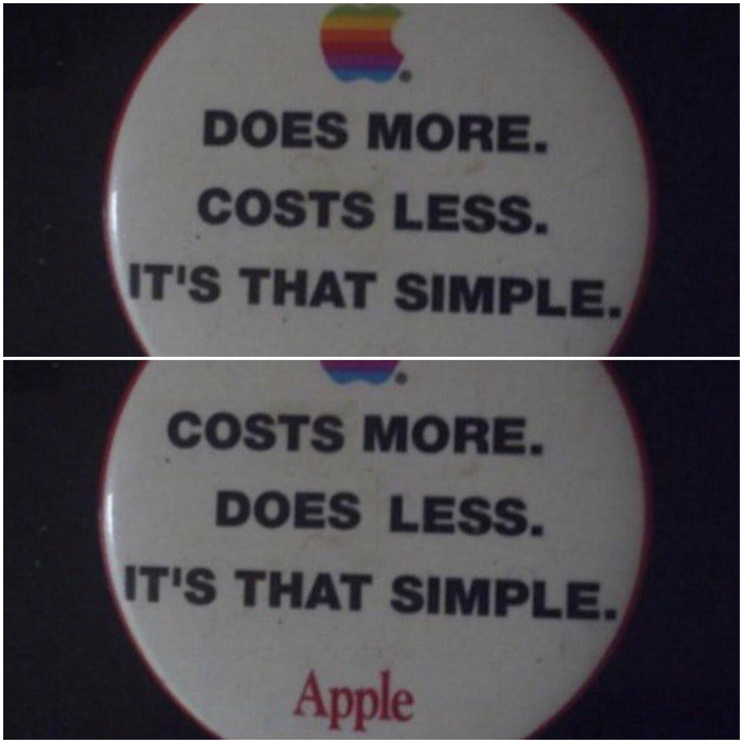Apple past vs Apple today.