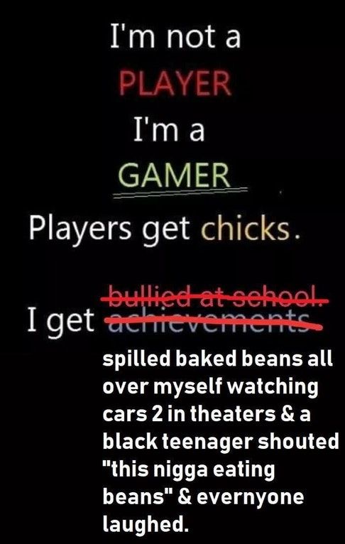 And I don't like chicken