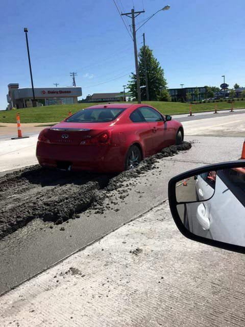 So THAT'S what those orange cones were for.
