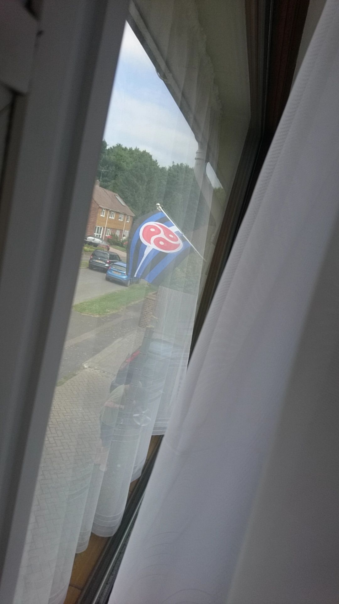 My grandad liked the look of this flag so he bought it and put it on the front of our house, we just found out its the BDSM flag.