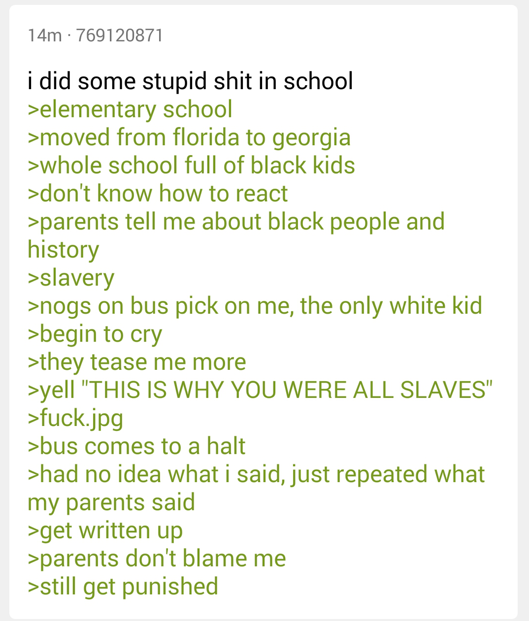 anon gets picked on by black kids