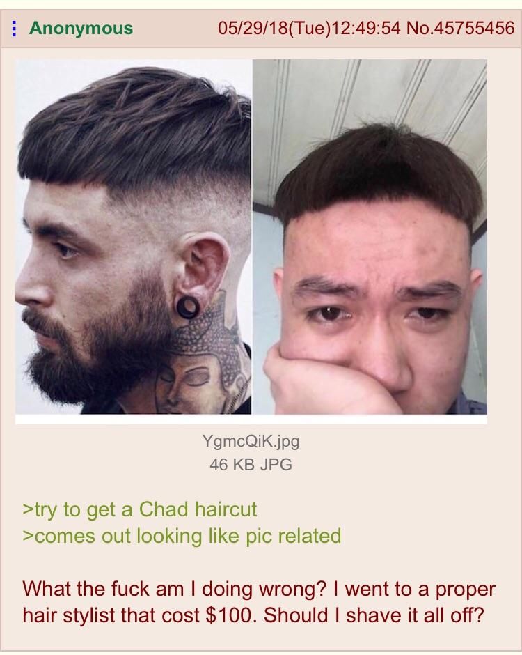 Anon gets a haircut