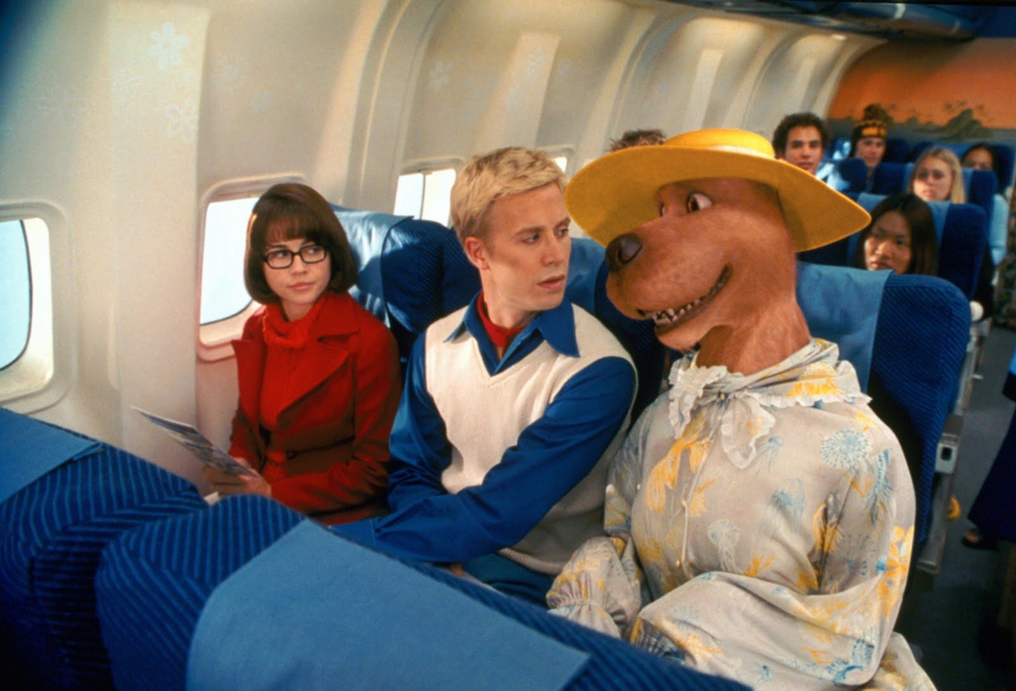 it's been 16 years and i still cant understand how the heck they got to sneak Scooby Doo in a plane with that costume