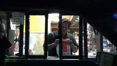 A normal day at McDonalds' drive thru