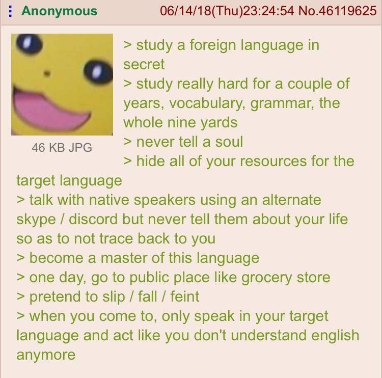 Anon learns english