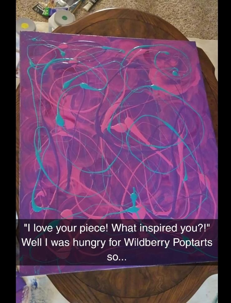 Asked my friend who was painting, about his art...