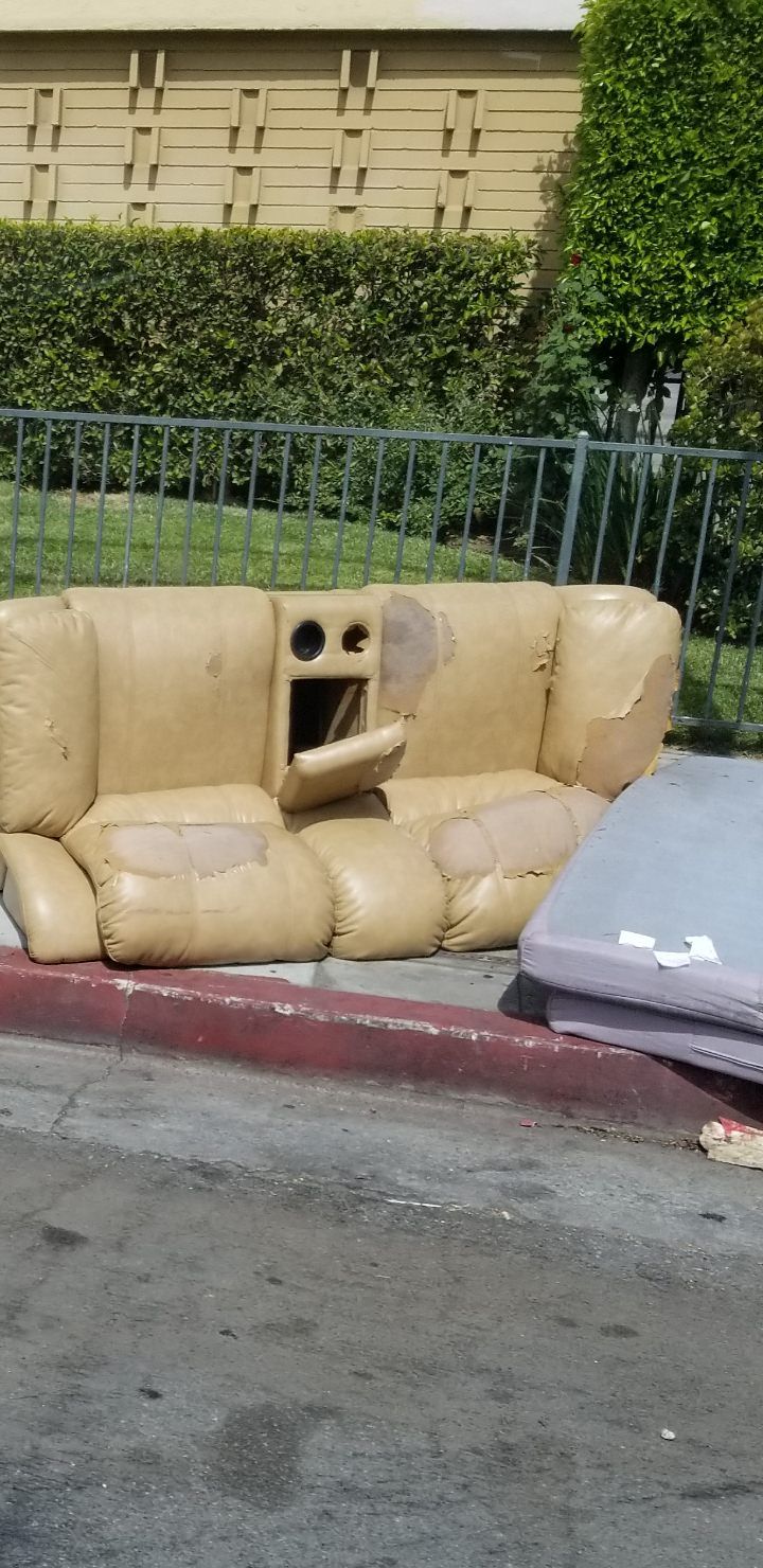 This couch has seen some shit.