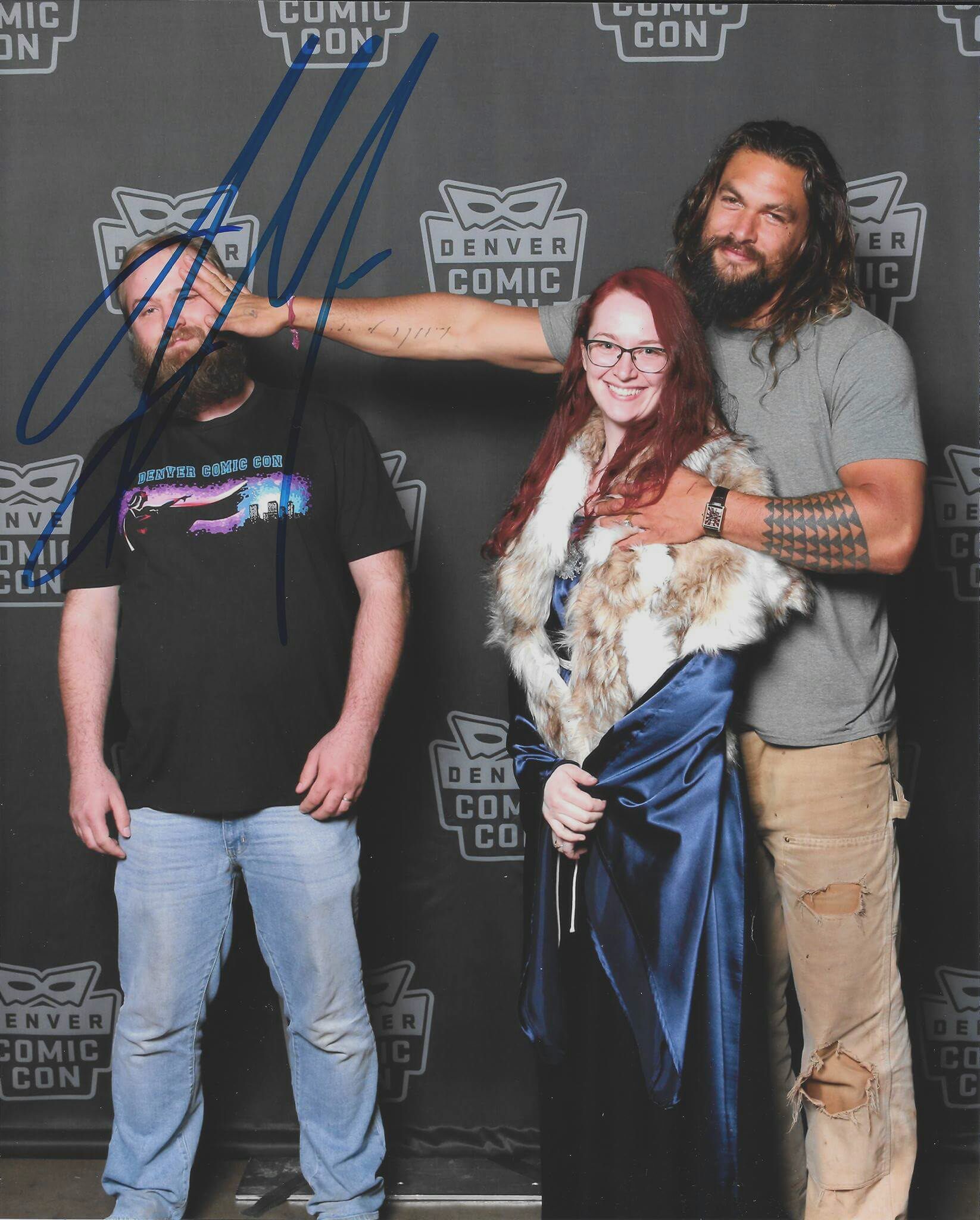 I told my husband I wanted a picture alone with Jason Momoa, but he wasn't comfortable with that.