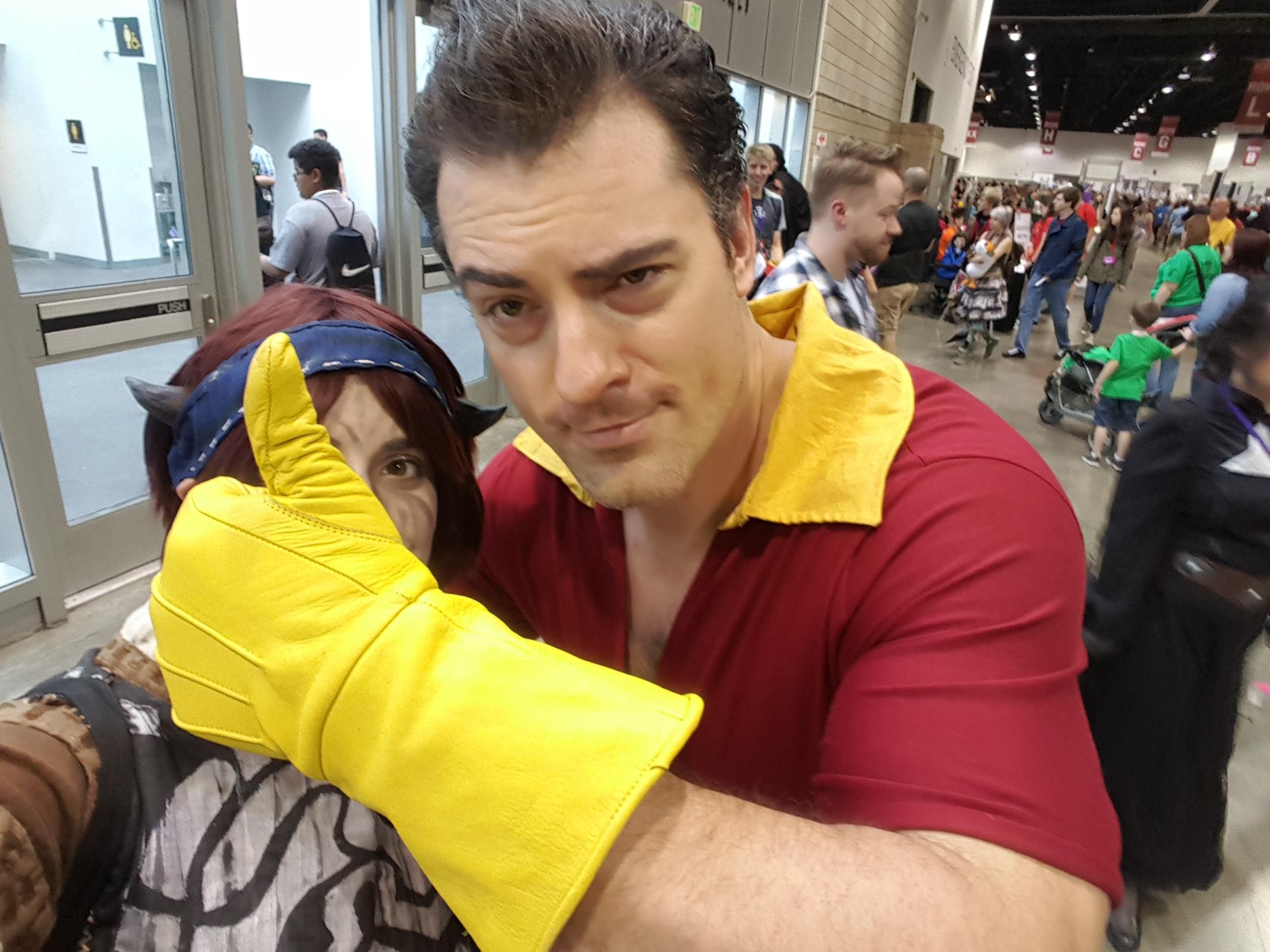 Requests selfie with Gaston. Shouldn't have expected any less...