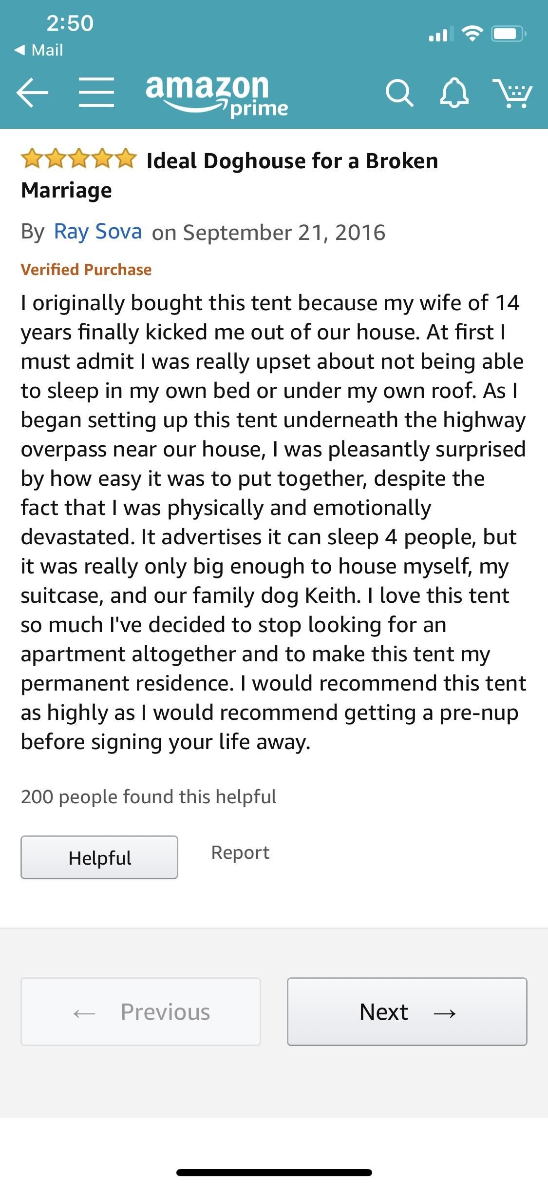 This review swayed our decision to buy this tent.