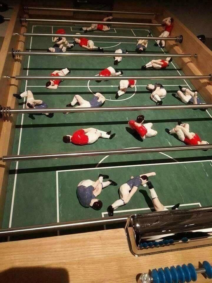 Realistic Foosball table.