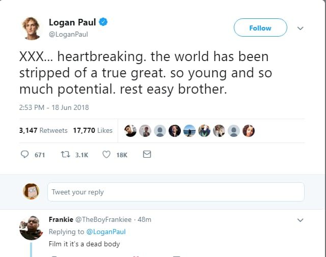 Logan getting burnt