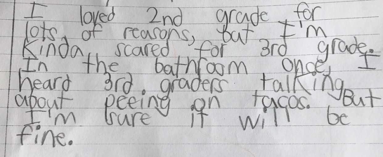 Problems of a second grader.