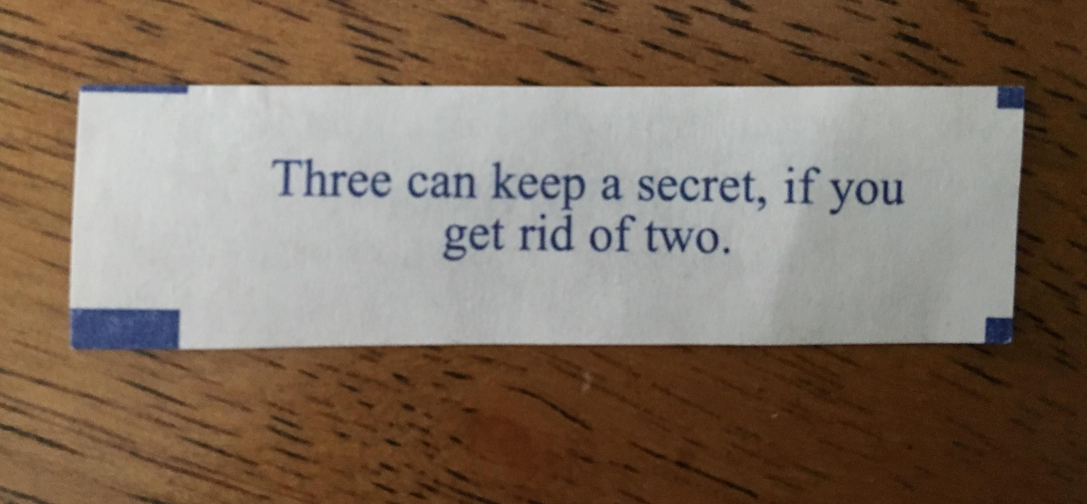 My husband’s fortune is surprisingly dark.