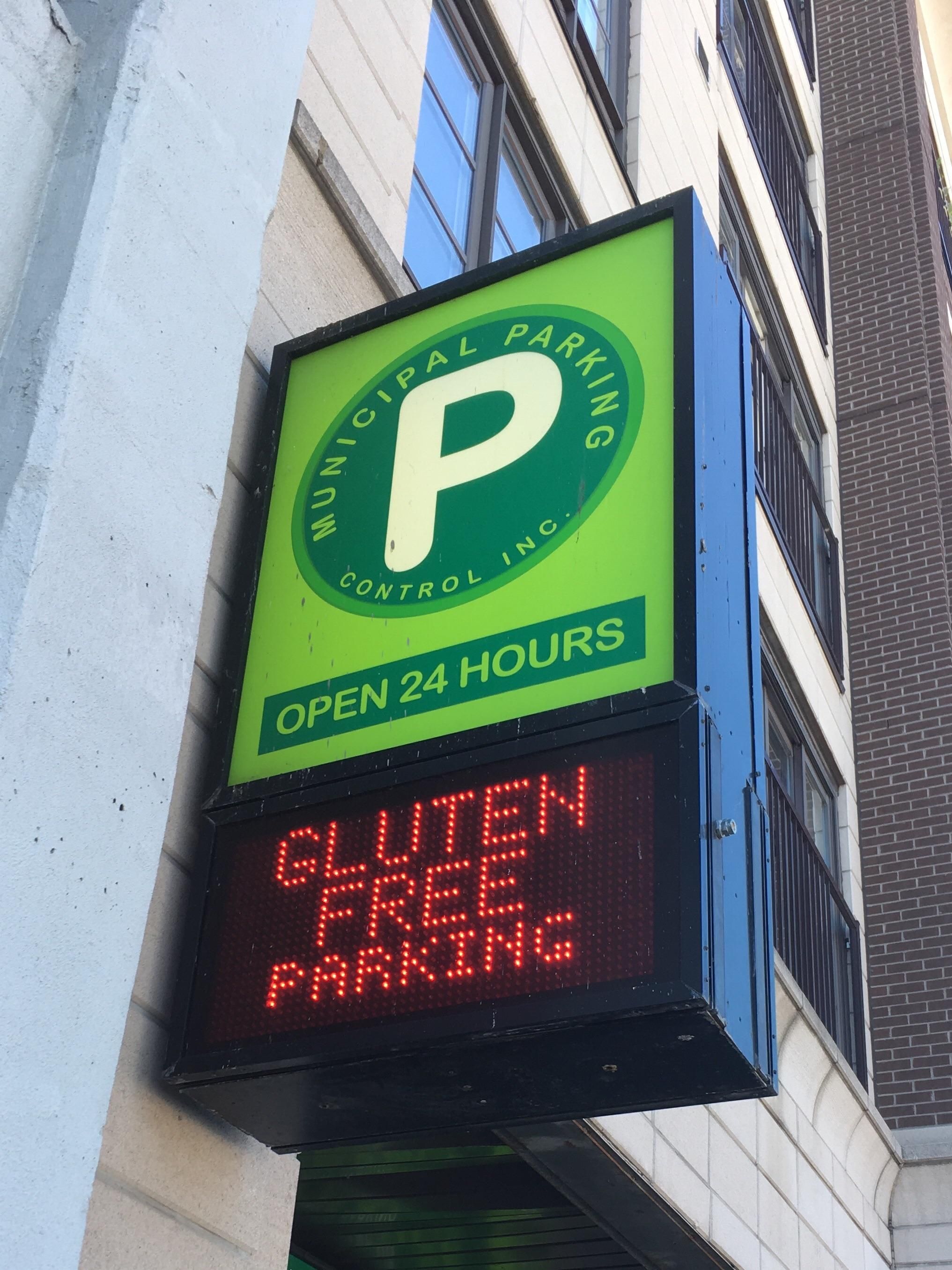 It’s so hard to find gluten free parking these days!