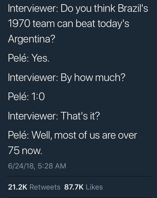 Pelé owns Argentina as always