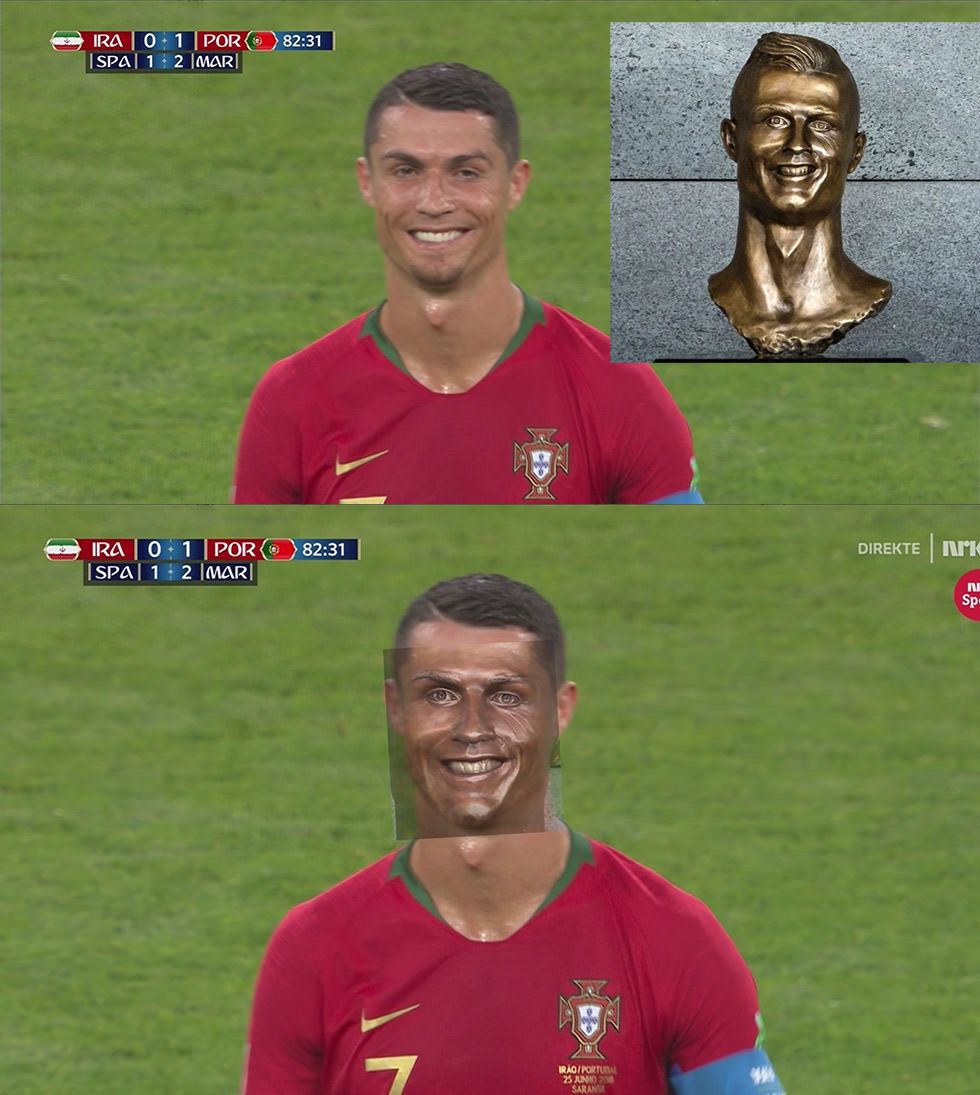 Turns out the Ronaldo statue was realistic all along