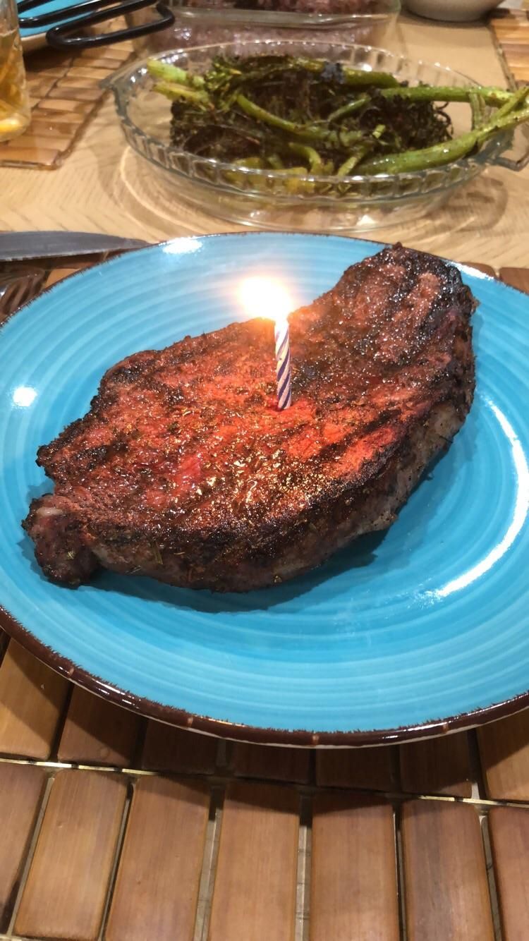 I gave up carbs and sugar, so this is how my family celebrated my birthday. I love them