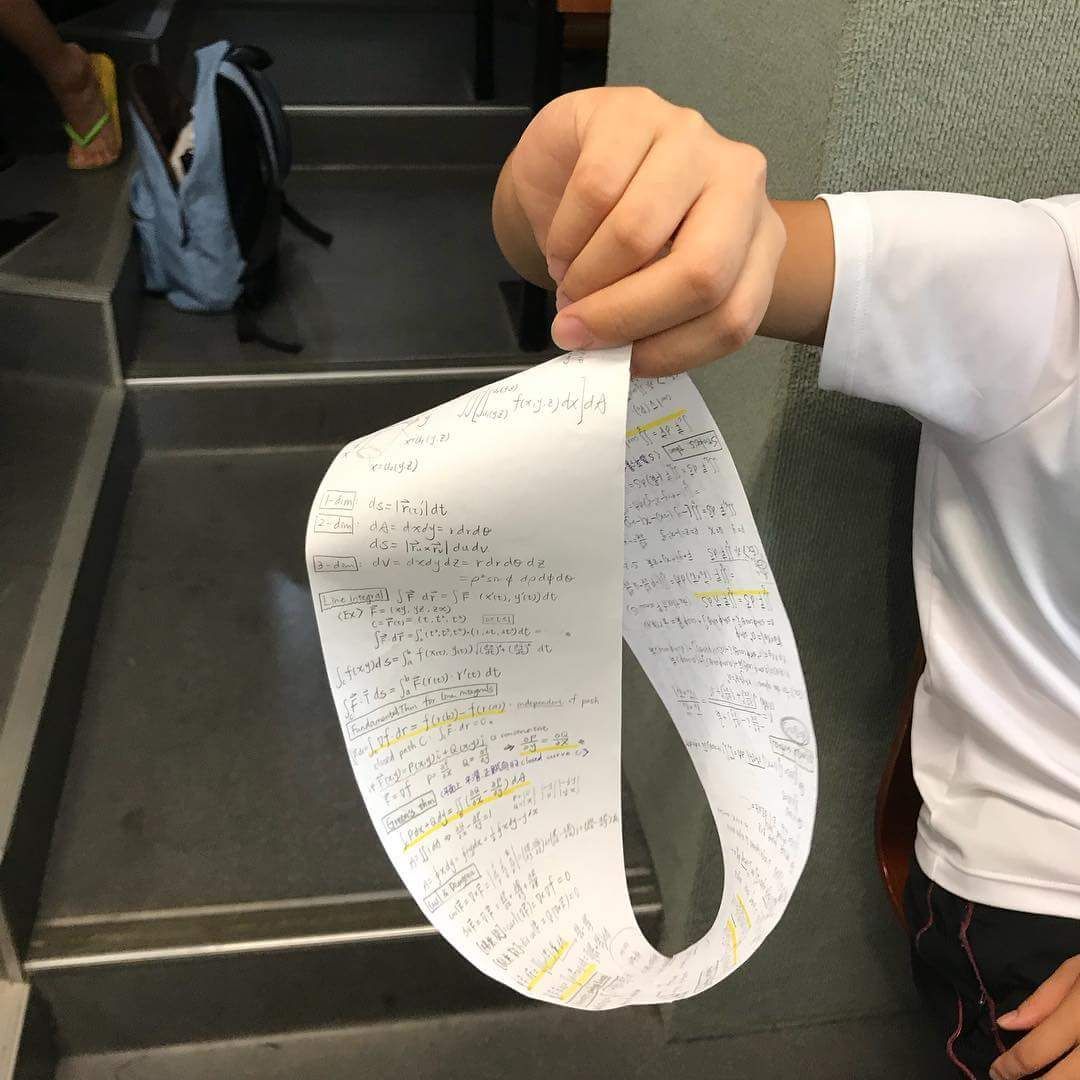 Teacher said we are allow to bring single side paper for notes during final.