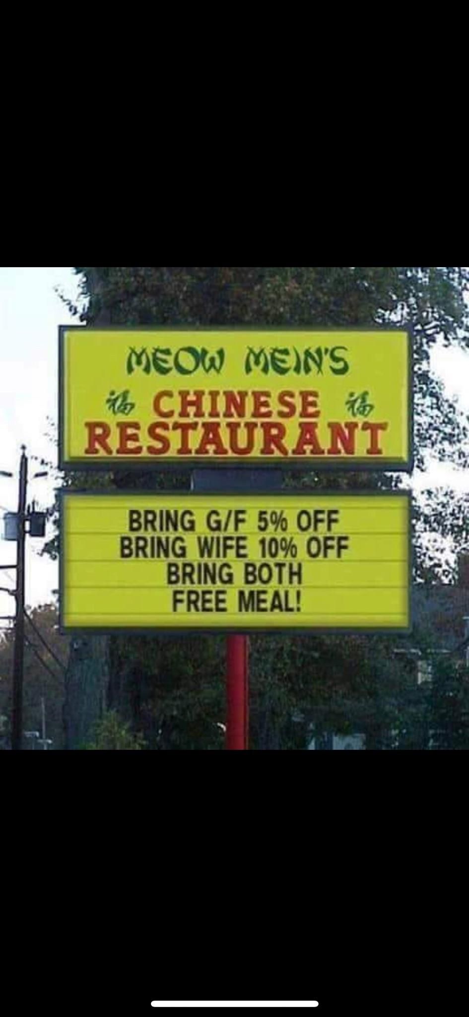 Pretty generous of them to offer a free meal after my wife and g/f have trashed the place