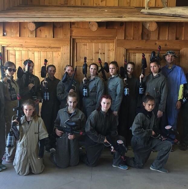 My parents took my sister and her friends paint-balling for her birthday. My dad’s not really the aggressive type....