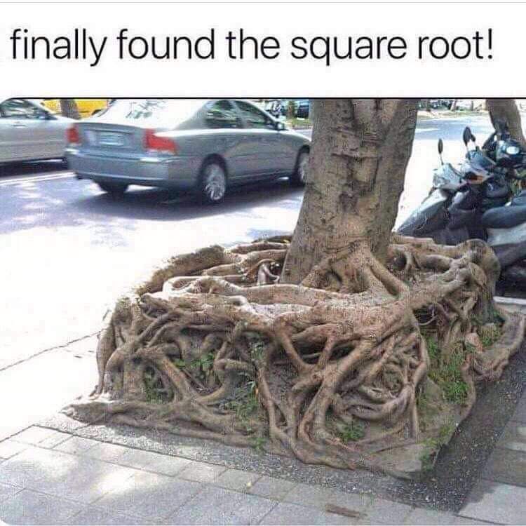 Finally found the square root.